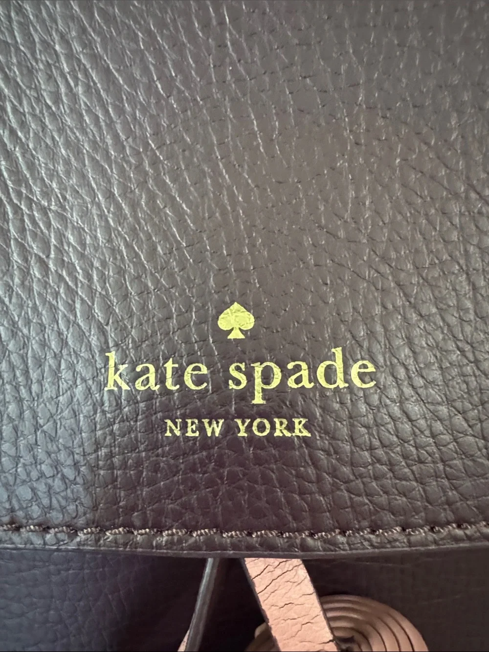 kate spade Plum and Blush Leather Tassel Backpack